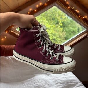 Converse Burgundy "Wine"  High-Top Sneakers